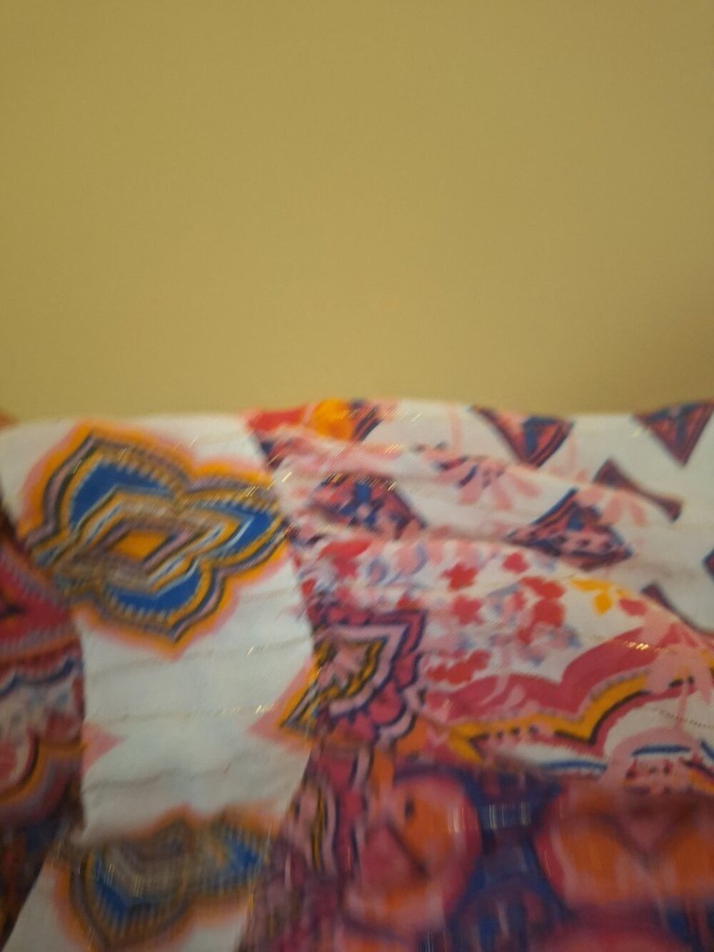 Multi-Color Metallic Rayon Soft Blouse with Jazzy Design Size Large - Picture 5 of 6